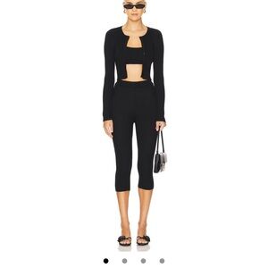 Chic Black Women's Capri Set